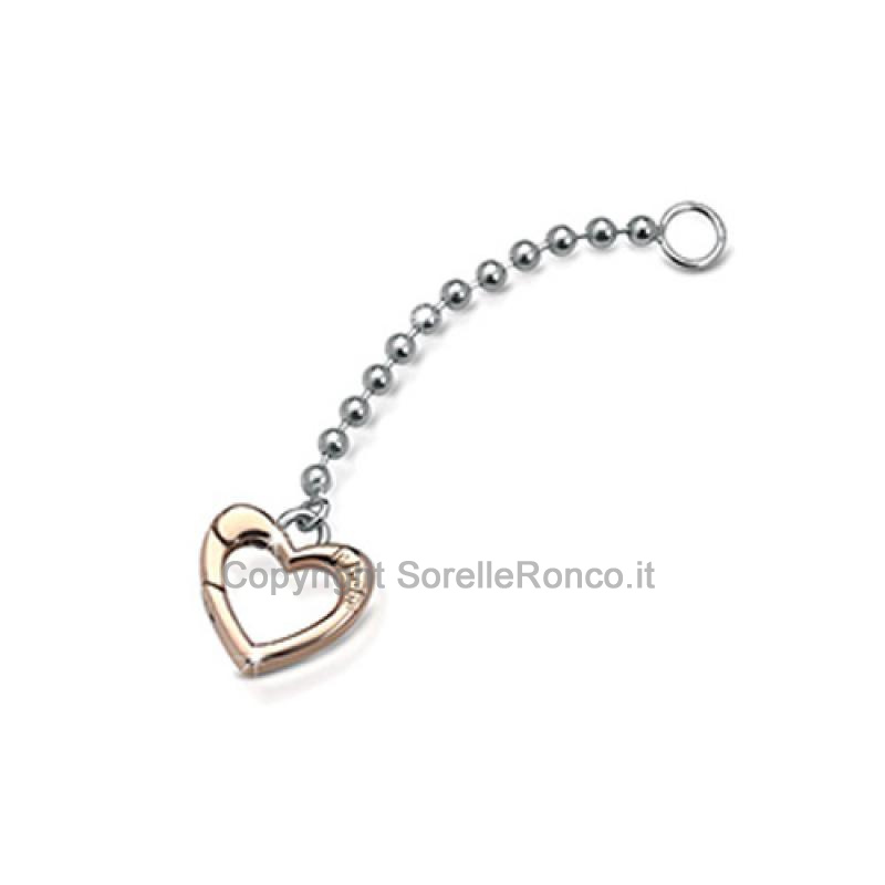 LINK LE BEBÈ LOCK YOUR LOVE ARGENTO E ORO ROSA 4CM
