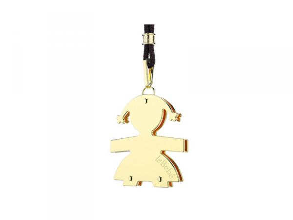 LBB003 - Ciondolo Classico Bimba in Oro Giallo 