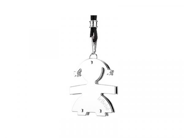 LBB004 - Ciondolo Classico Bimba in Oro Bianco 