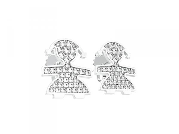 LBB016 - Orecchini Oro Bianco Femminuccia