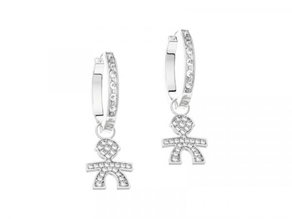 LBB058 - Orecchini Oro Bianco Maschietto