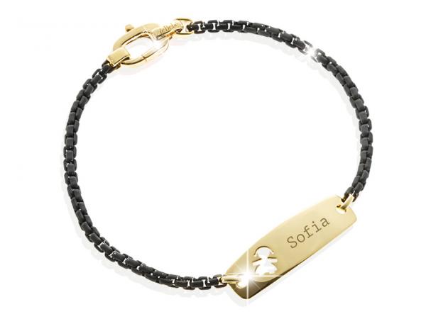 LBU005 - Bracciale Uomo Le Bebè con Sagoma Bimba
