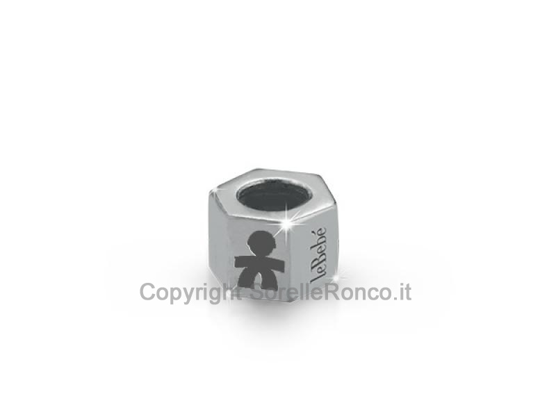 CHARM ADD BULLONE LE BEBÈ BIMBO ARGENTO