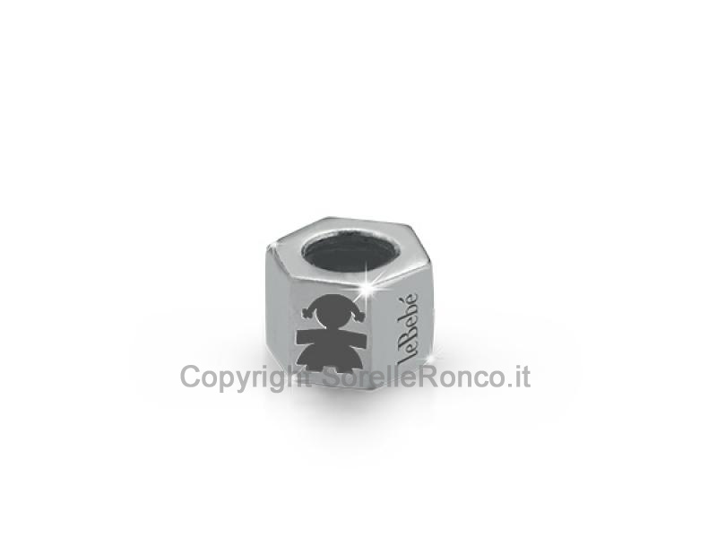 CHARM ADD BULLONE LE BEBÈ BIMBA ARGENTO