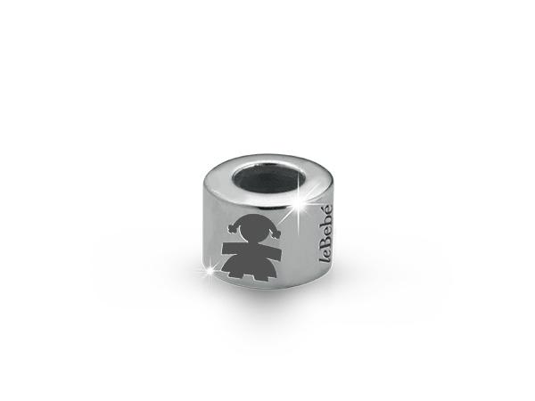 LBU024 - Charm Add Le Bebè Cilindro Bimba Argento