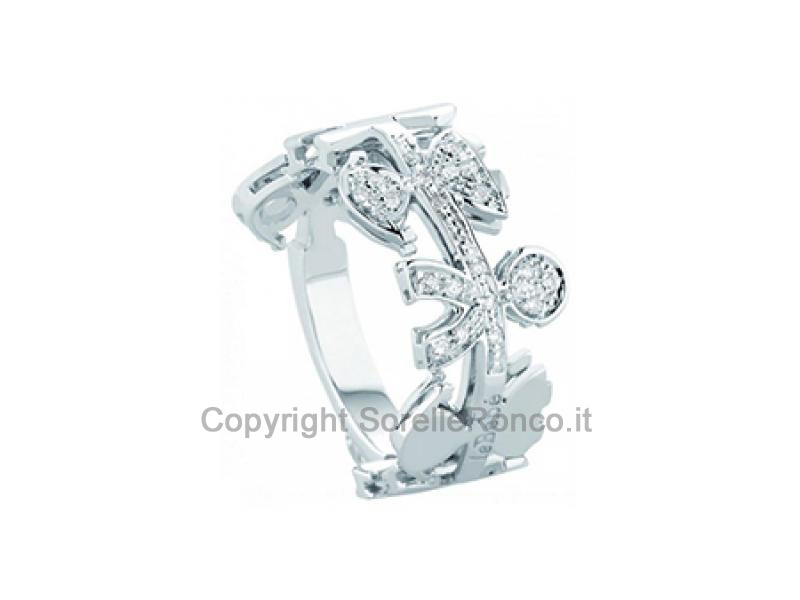 LE BEBE ANELLO LE GHIRLANDE IN ORO BIANCO 18KT