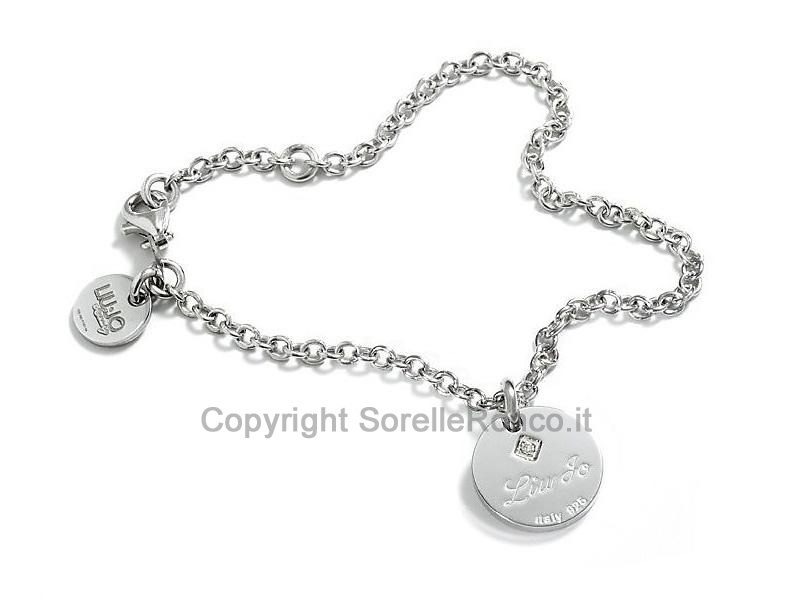 BRACCIALE LUI-JO MEDAGLIETTA ZIRCONE