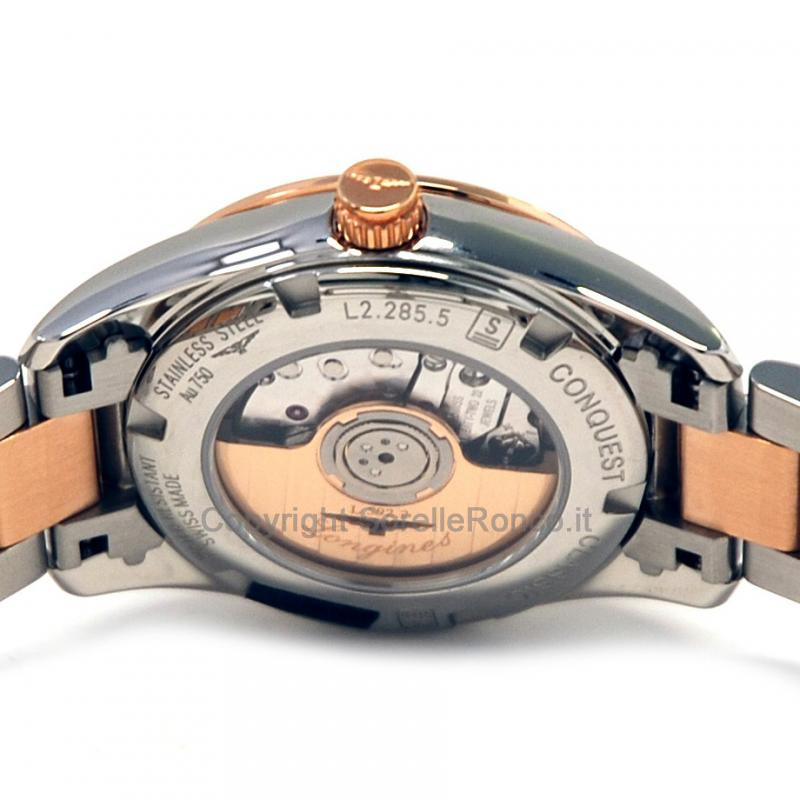 LONGINES CONQUEST LADY ACCIAIO E ORO ROSA 29,5MM