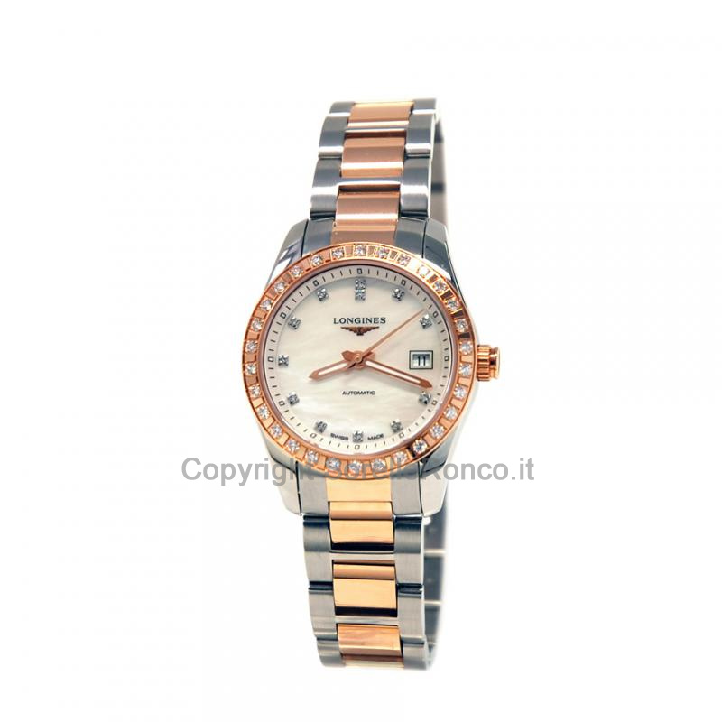 LONGINES CONQUEST LADY ACCIAIO E ORO ROSA 29,5MM