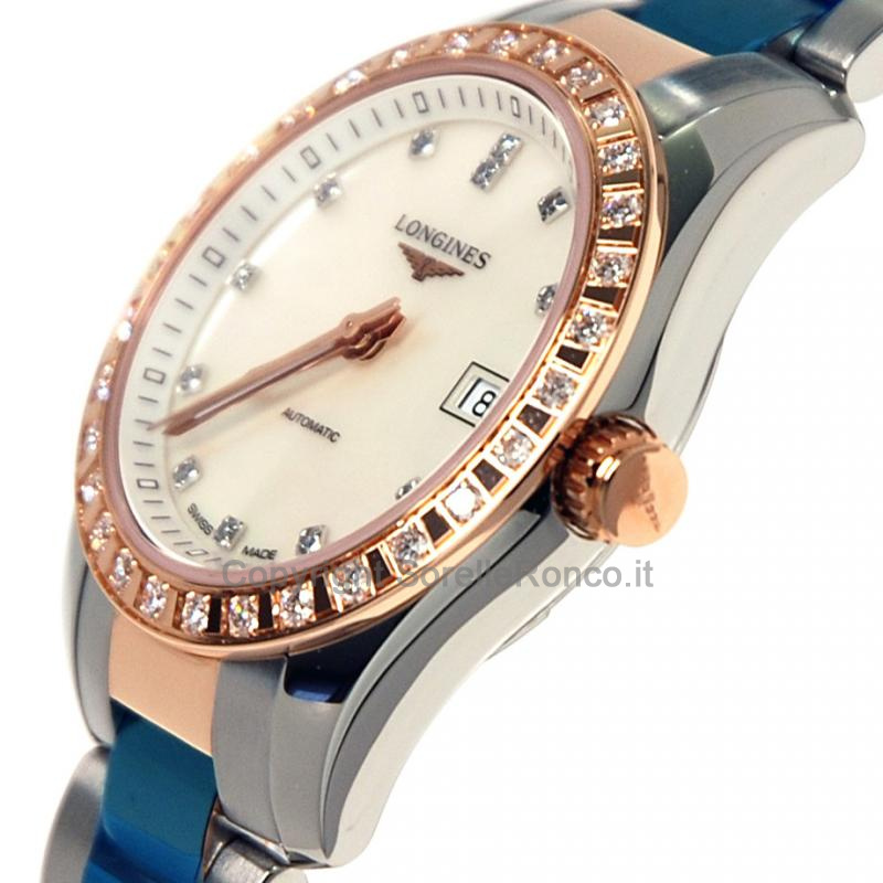 LONGINES CONQUEST LADY ACCIAIO E ORO ROSA 29,5MM
