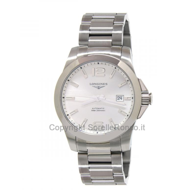 LONGINES CONQUEST ARGENTO 41MM AUTOMATICO