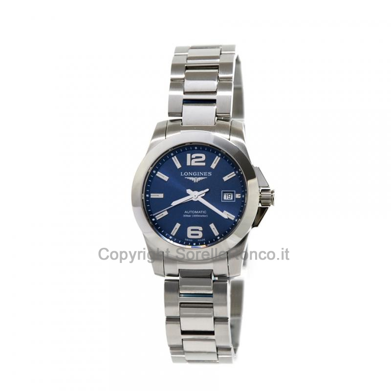 LONGINES CONQUEST BLU 29,5MM BRACCIALE ACCIAIO