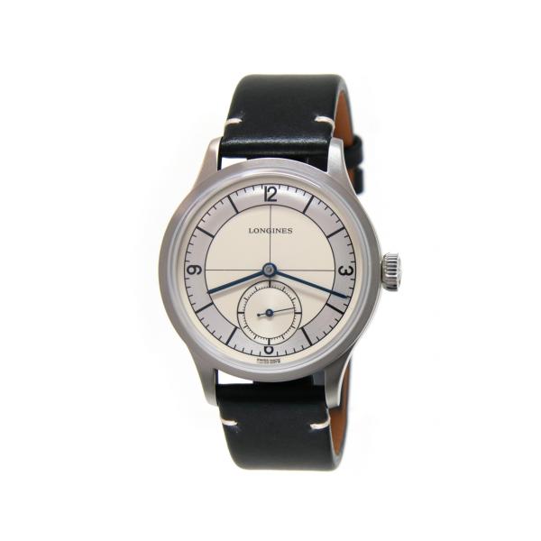 L28284730 - Longines Heritage 38,5mm Argento Pelle Nera