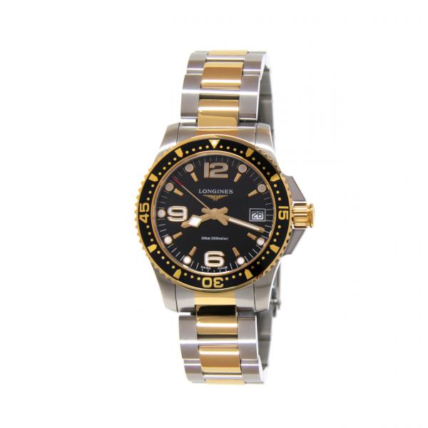L33403567 - Longines Hydroconquest Quarzo Nero PVD Oro 34mm