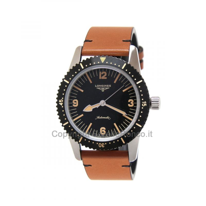 Heritage Skin Diver SUB Nero 42mm Cinturino Pelle Vintage
