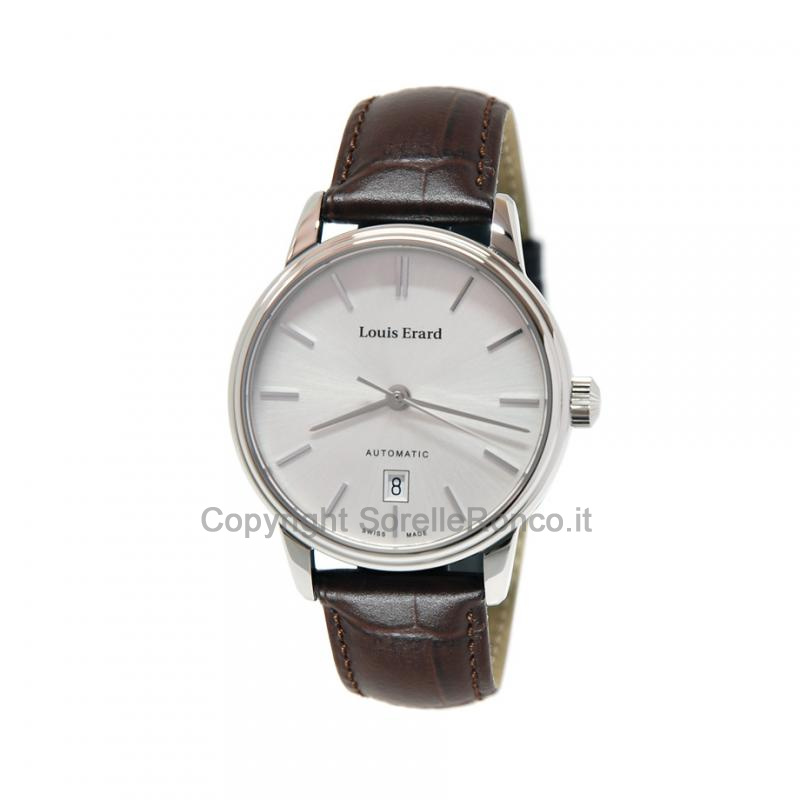 LOUIS ERARD HERITAGE 40MM AUTOMATICO ARGENTO PELLE