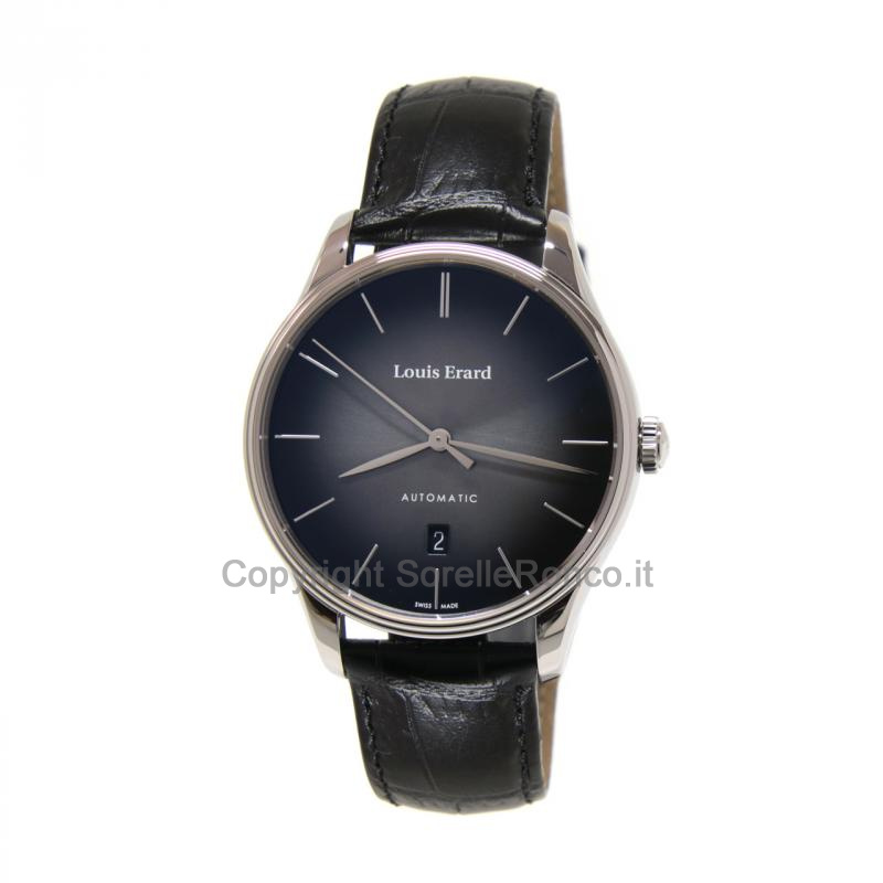 LOUIS ERARD HERITAGE GRIGIO 41MM AUTO PELLE NERA