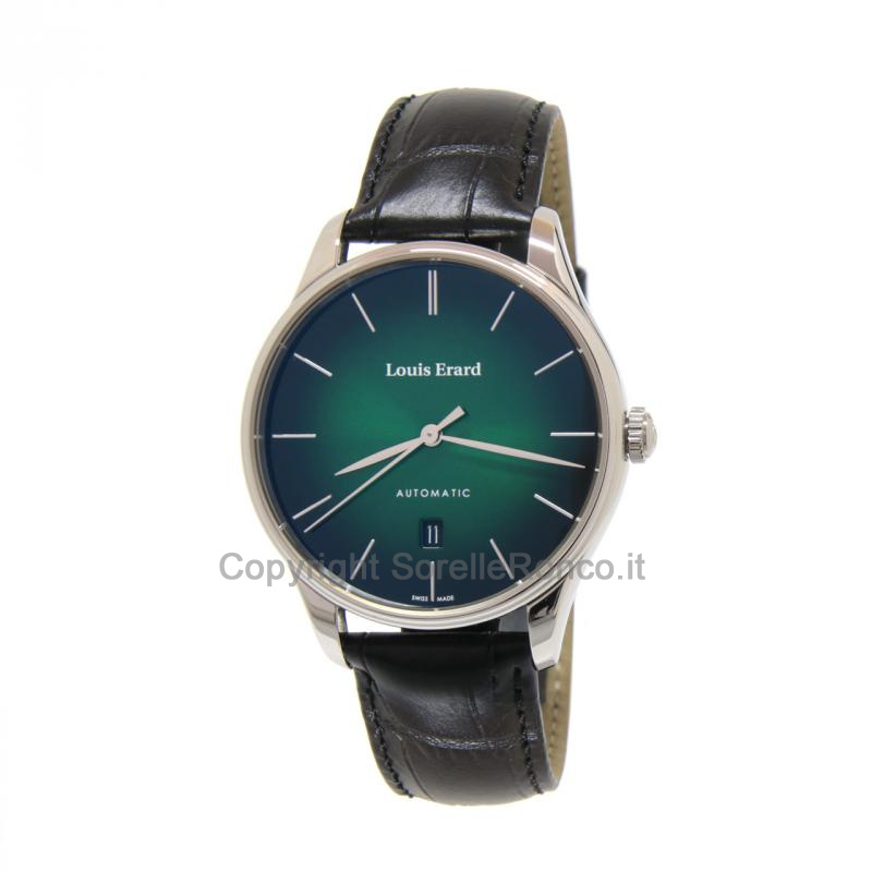LOUIS ERARD HERITAGE VERDE 41MM PELLE NERA