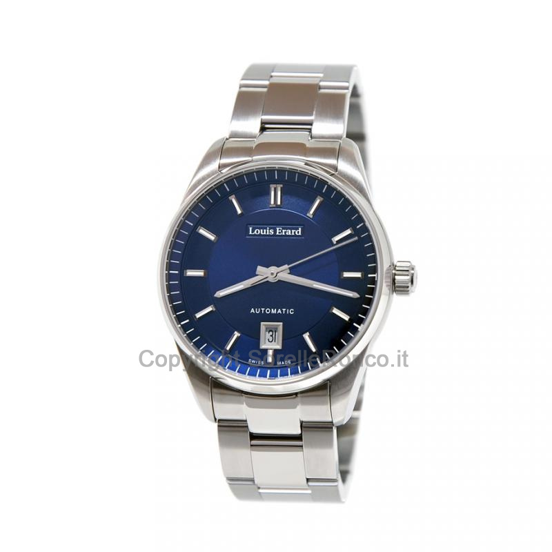 LOUIS ERARD HERITAGE 40MM AUTOMATICO BLU ACCIAIO