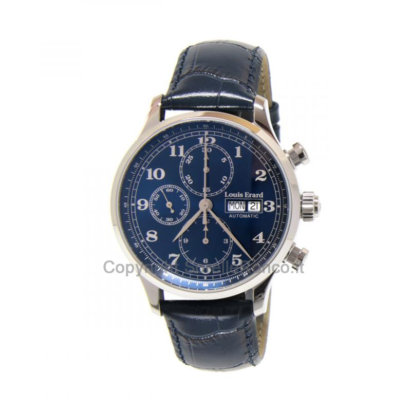 1931 Vintage 42,5mm Chrono Automatico Blu Cinturino Pelle