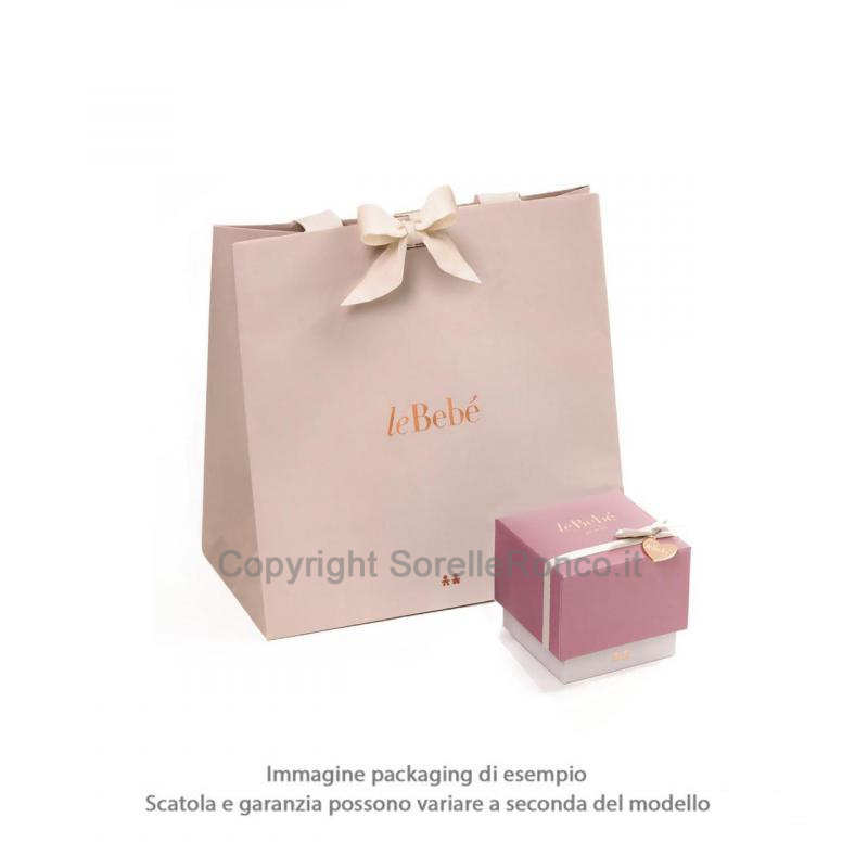 LE BEBE SCRITTA ARGENTO PLACCATO ORO PER OVETTO