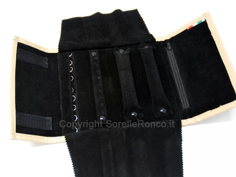 ROTOLO PORTA GIOIELLI VERNICE BEIGE 