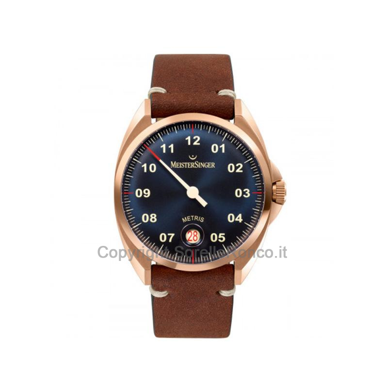 MEISTERSINGER CLASSIC PLUS METRIS BLU 38MM BRONZE