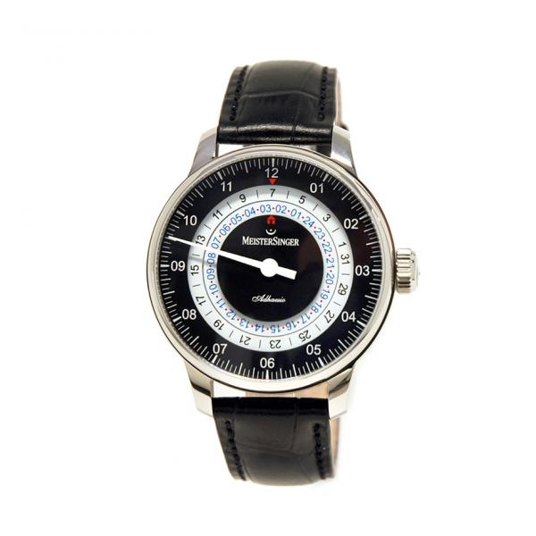 AD902 - Meistersinger Adhaesio Nero/Bianco GMT 43mm