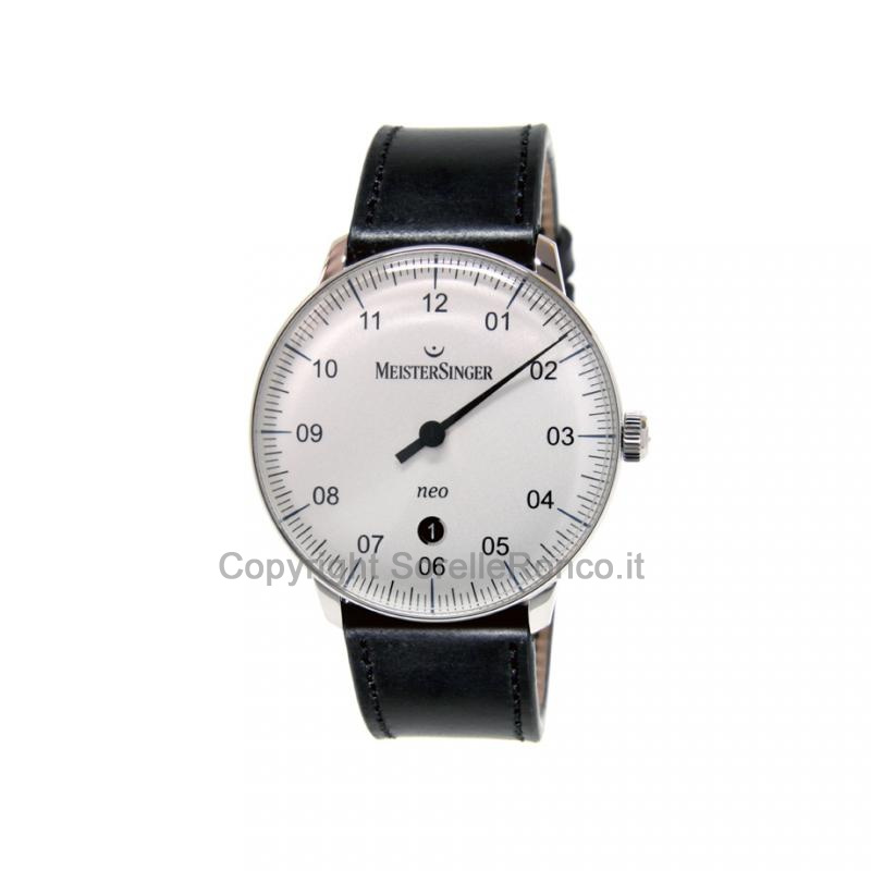 MEISTERSINGER FORM&STYLE NEO PLUS SILVER 40MM NERO