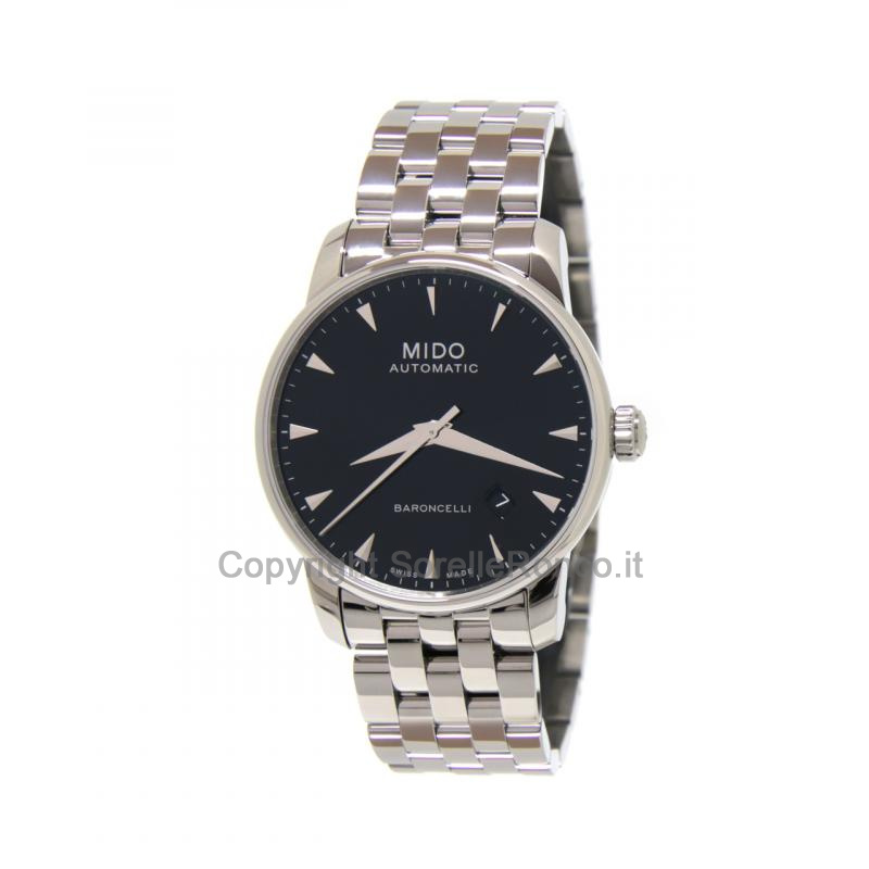 MIDO BARONCELLI NERO 38MM BRACCIALE ACCIAIO