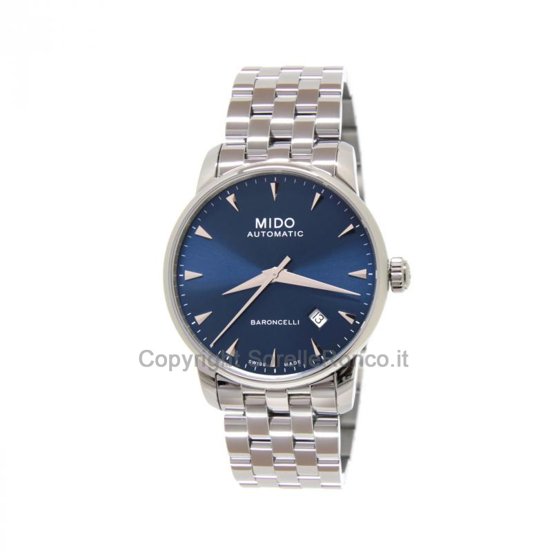 MIDO BARONCELLI BLU 38MM AUTOMATICO ACCIAIO