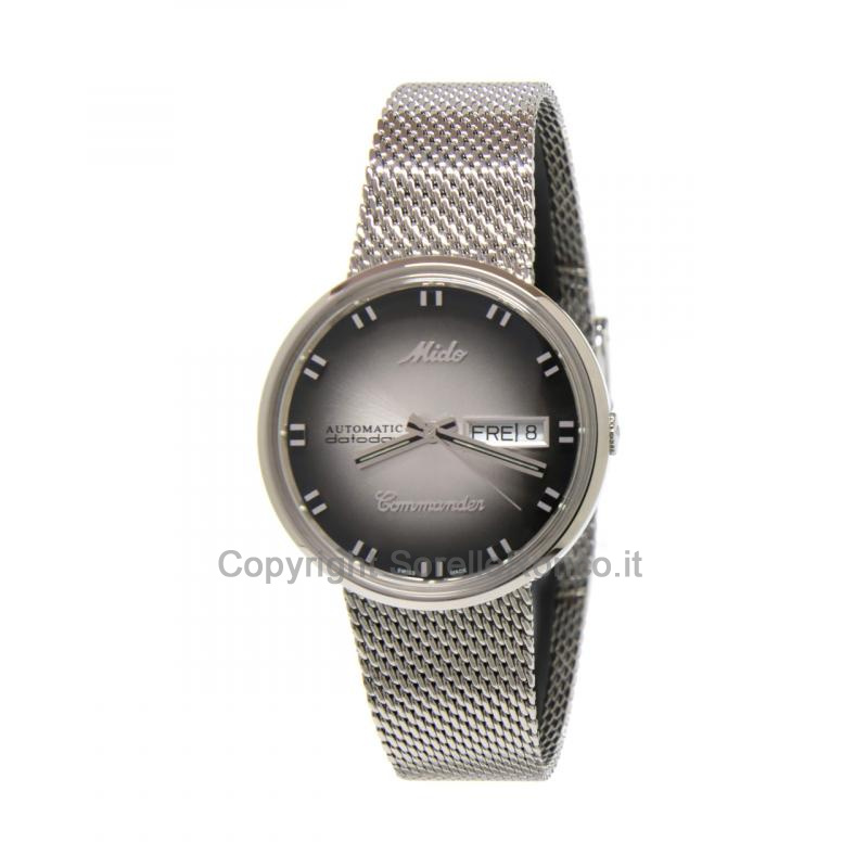 MIDO COMMANDER SHADE 37MM SILVER DAY DATE