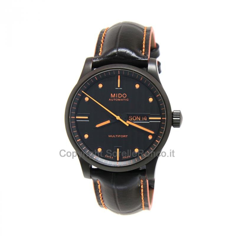 MIDO MULTIFORT NERO 42MM CINTURINO PELLE NERA