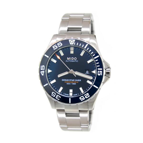 M0266081104100 - Mido Oceans Star Blu 43mm Acciaio Chrono Diver 600