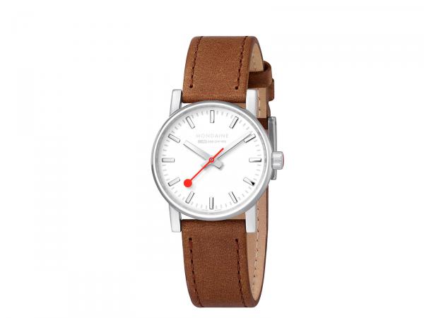 MSE-30110-LG - Mondaine Evo2 SBB 30mm Argento Marrone