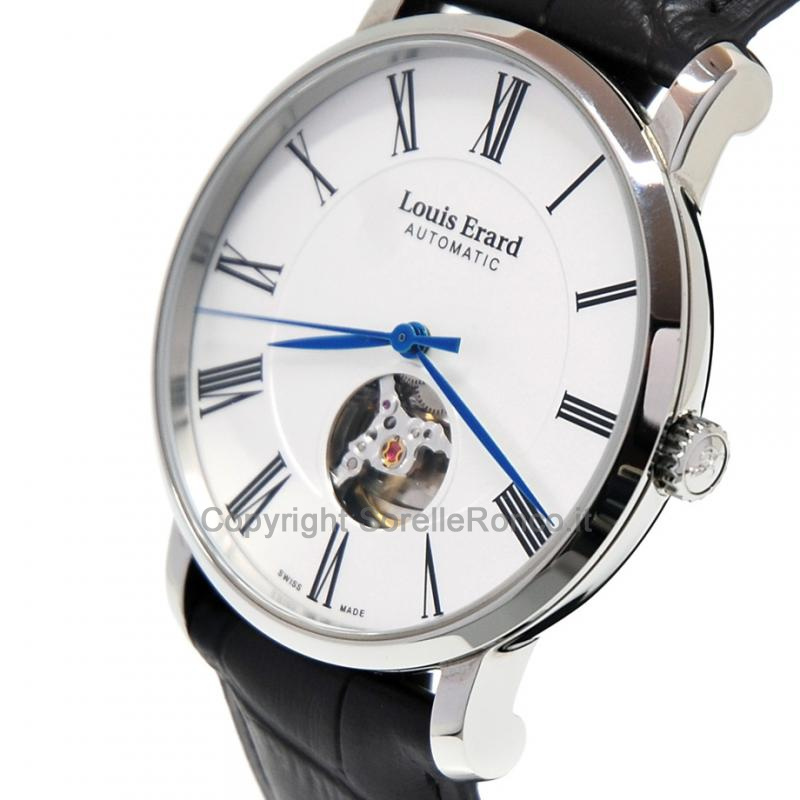 LOUIS ERARD EXCELLENCE 40MM AUTO ARGENTO PELLE
