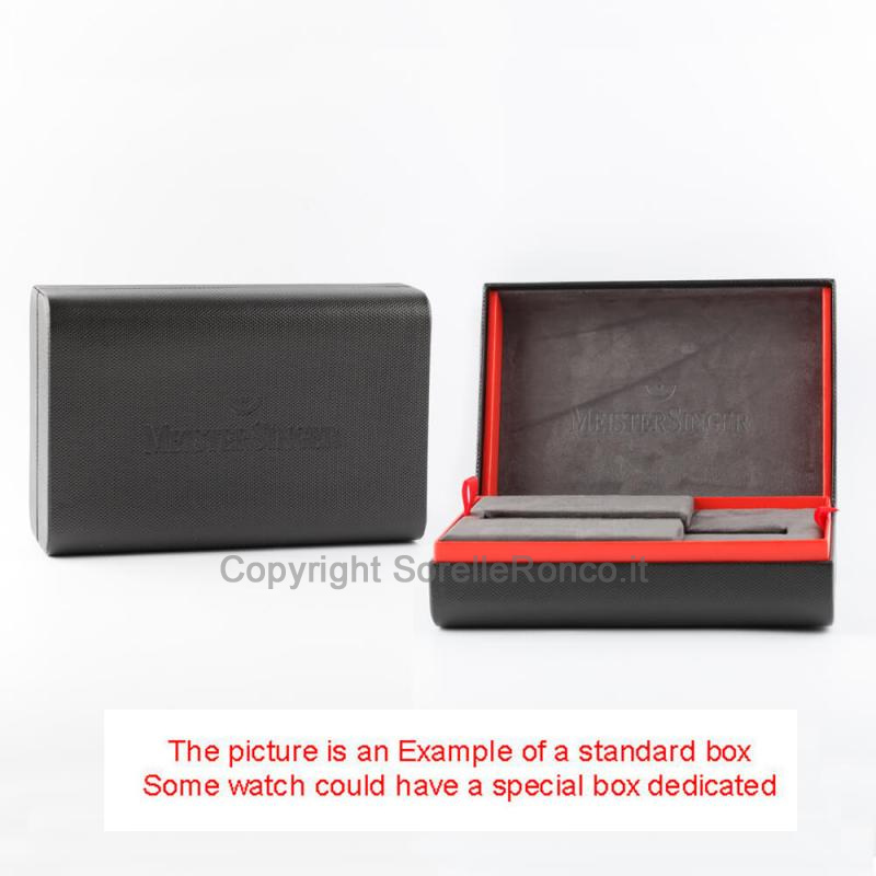 MEISTERSINGER CIRCULARIS ROSSO 43MM NERO