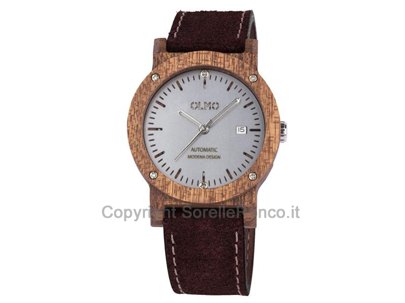 OROLOGIO AUTOMATICO OLMO IN MOGANO 42MM