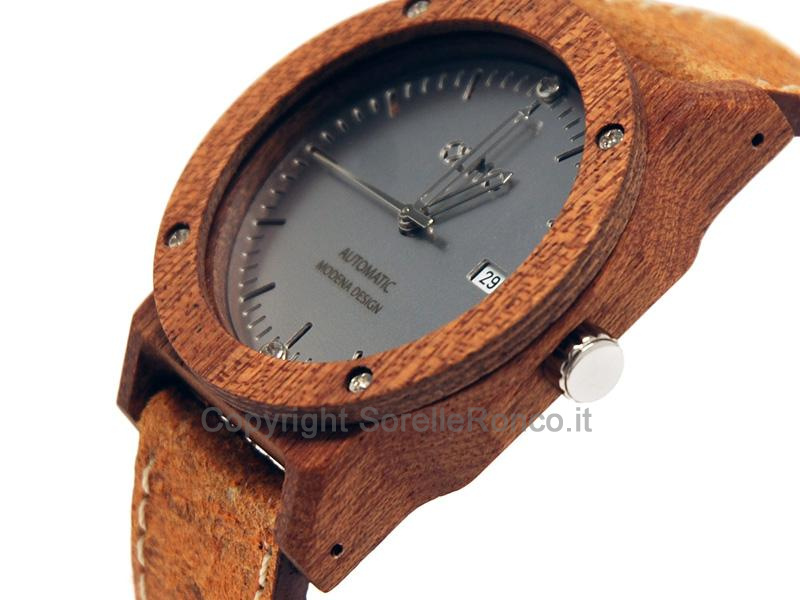 OLMO OROLOGIO IN MOGANO AUTOMATICO 42MM