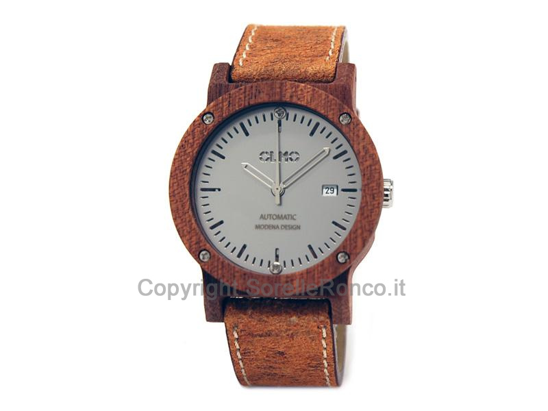OLMO OROLOGIO IN MOGANO AUTOMATICO 42MM