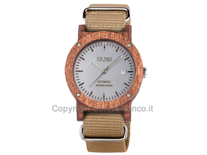 OROLOGIO OLMO AUTOMATICO IN MOGANO 42MM