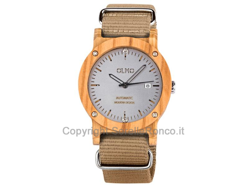 OLMO OROLOGIO AUTOMATICO IN OLIVO 42MM