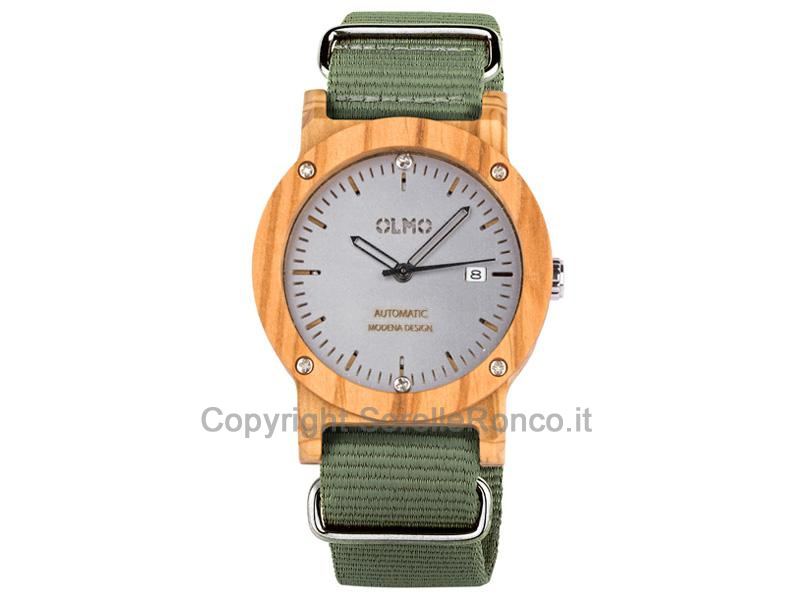 OROLOGIO OLMO AUTOMATICO IN OLIVO 42MM