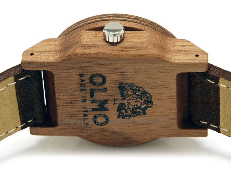 OROLOGIO OLMO LEGNO NOCE AUTOMATICO 42MM
