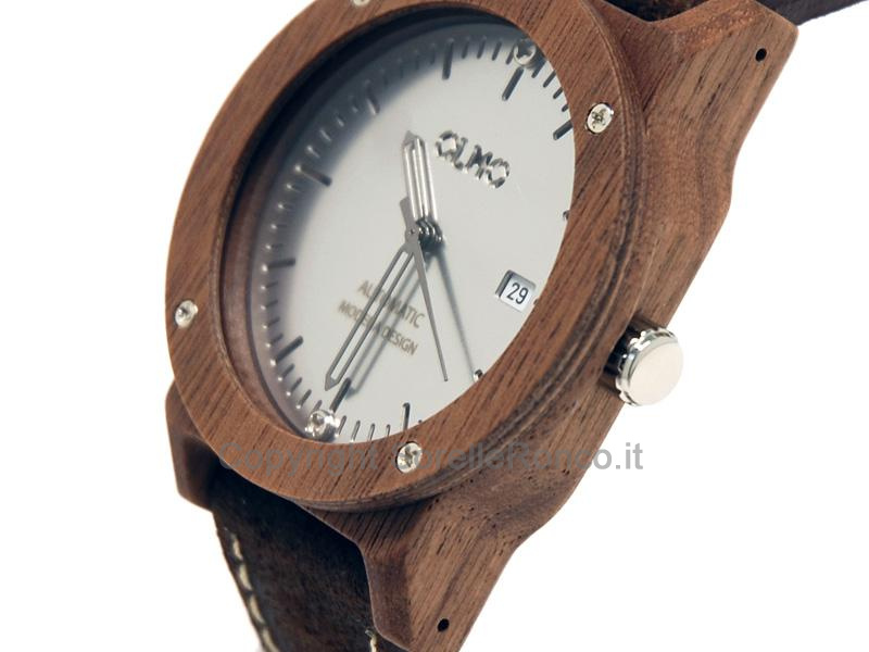 OROLOGIO OLMO LEGNO NOCE AUTOMATICO 42MM