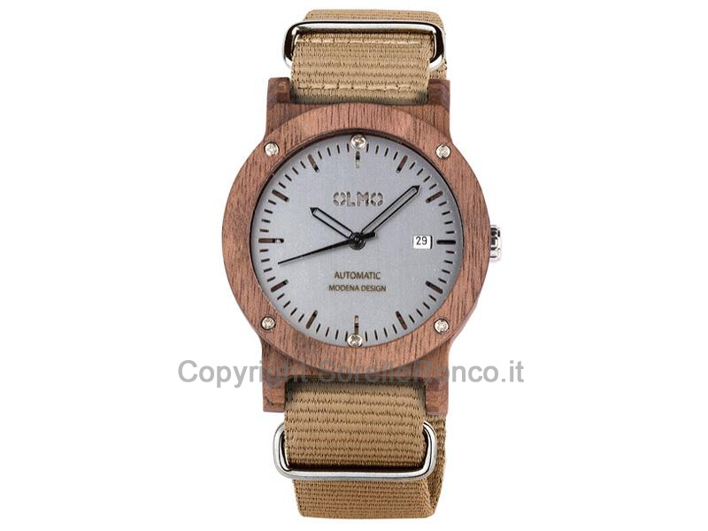 OLMO OROLOGIO LEGNO NOCE AUTOMATICO 42MM