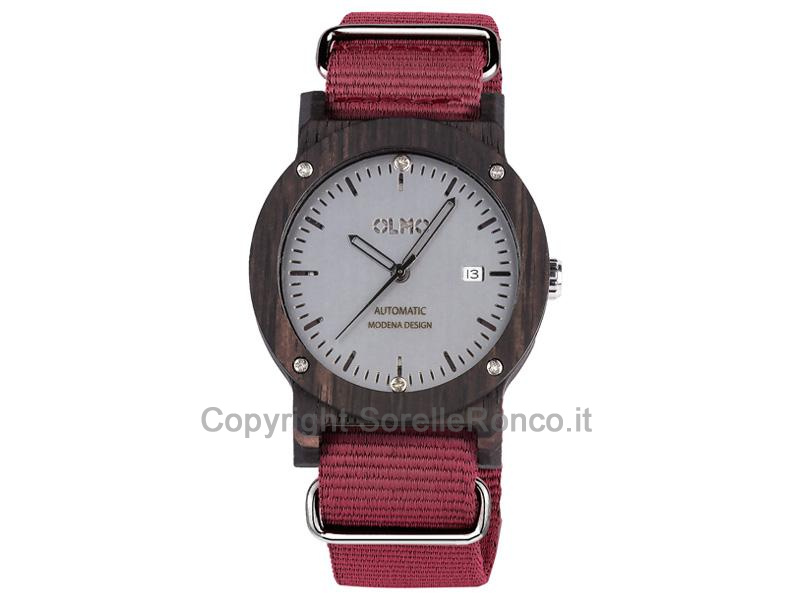 OROLOGIO OLMO LEGNO EBANO AUTOMATIC 42MM