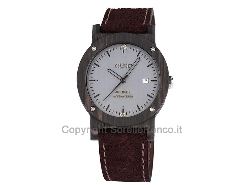 OROLOGIO AUTOMATIC OLMO LEGNO EBANO 42MM
