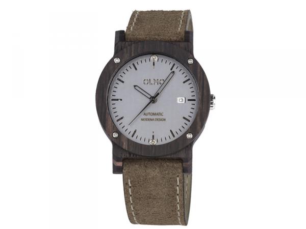 OLMO5M1LC - Orologio Legno Ebano Automatic Olmo 42mm