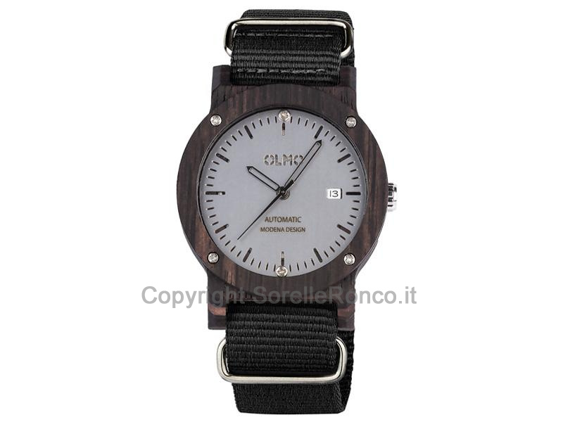 OROLOGIO OLMO LEGNO EBANO AUTOMATIC 42MM